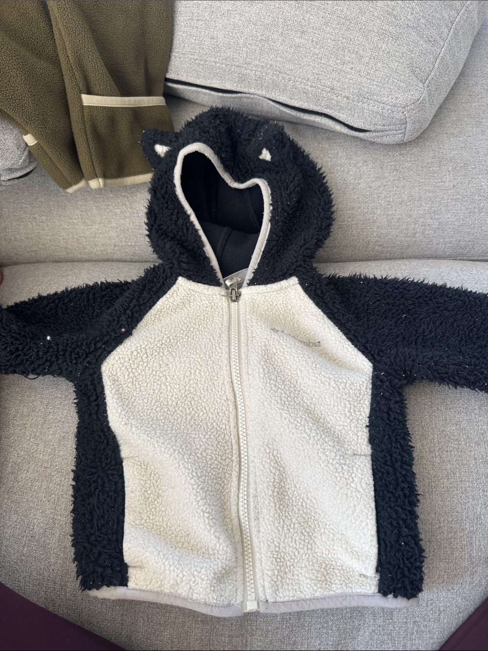 Columbia Kids Two-Tone Sherpa Hoodie - Black & Cream